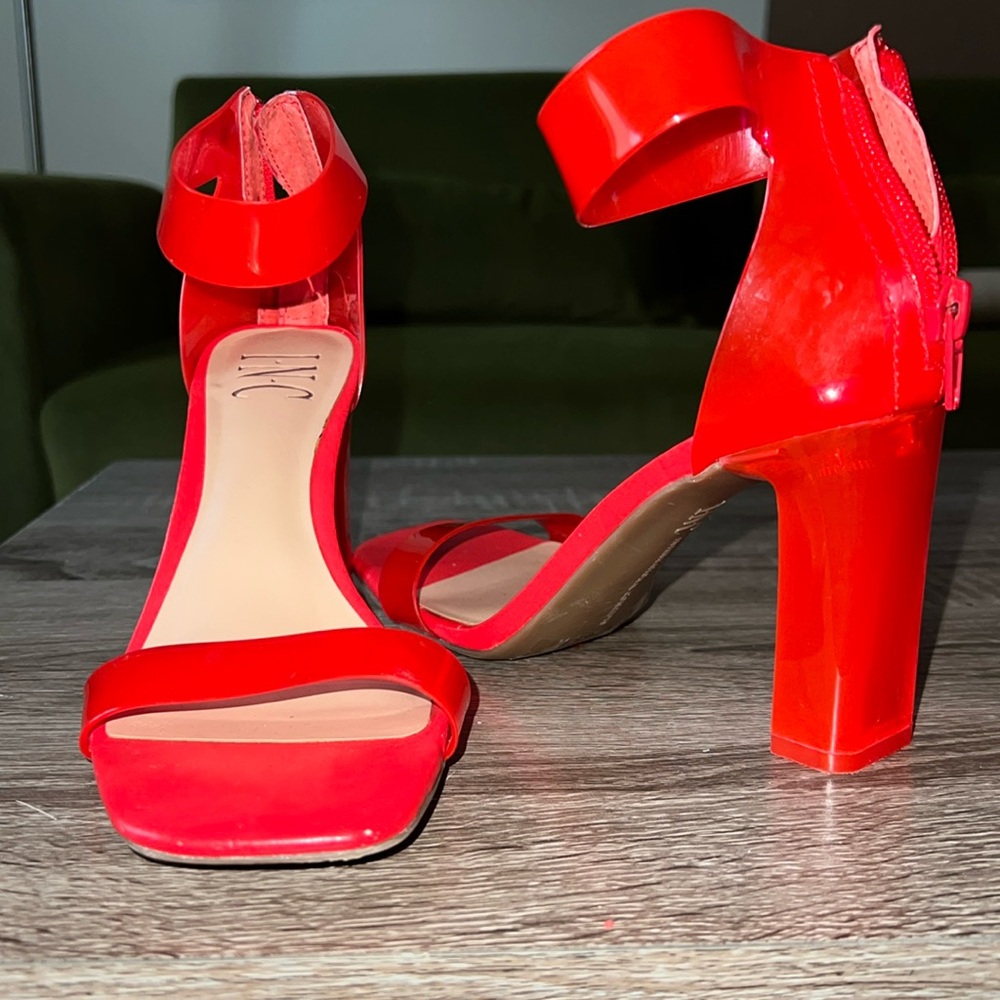 Orange jelly heels